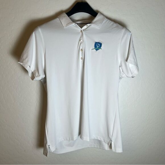 Peter Millar Women's White Perfect Fit Performance UPF Diamond Polo Shirt XL - Picture 1 of 9